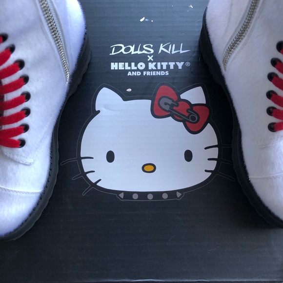 Rare: HELLO KITTY X DOLLS KILL boots ❤️ limited edition ❤️ NWT ❤️ NO LONGER SOLD - Picture 4 of 13